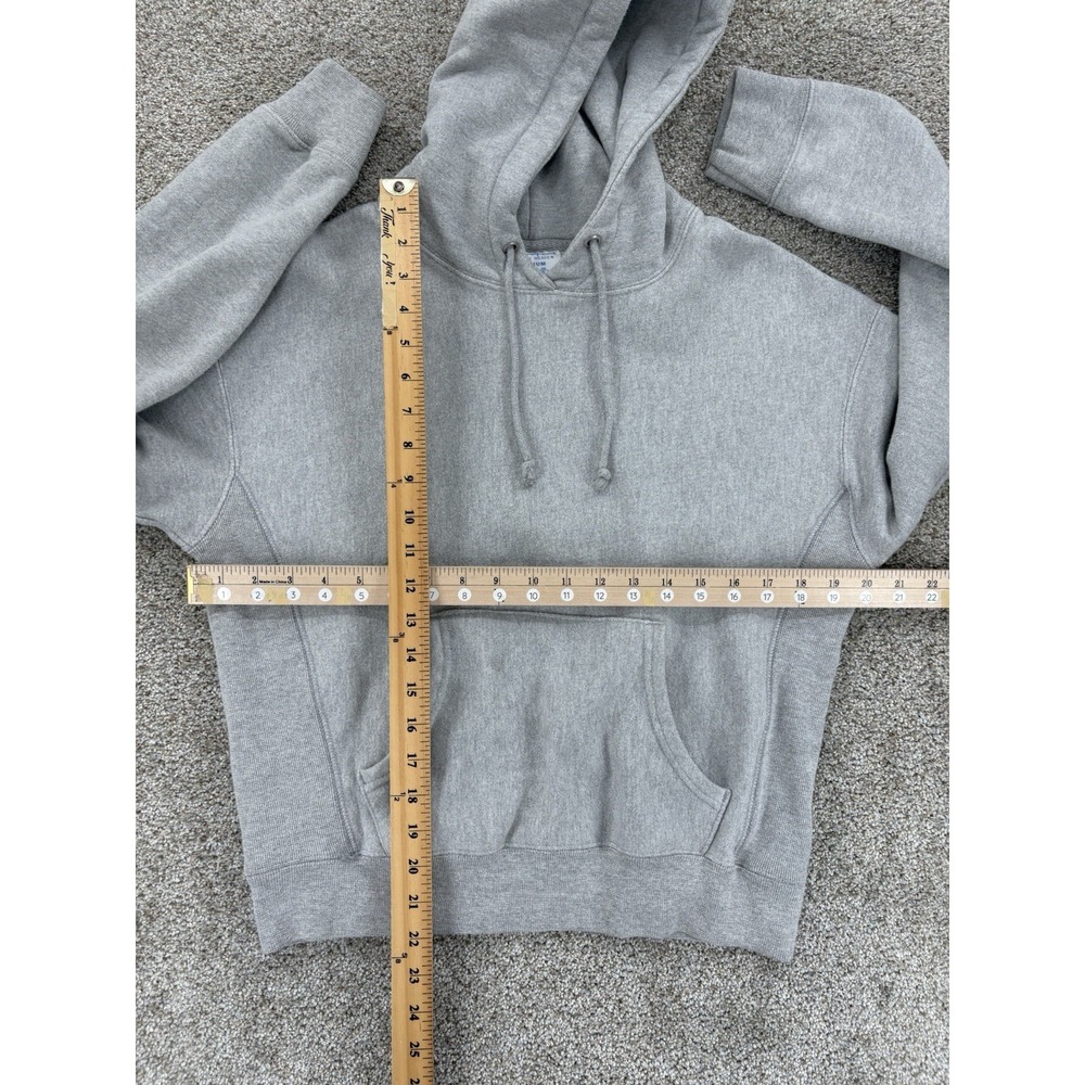 Champion Reverse Weave Sweatshirt Womens Medium Gray Crop Pullover Hoodie Y2K - Picture 6 of 8